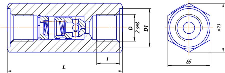 Конструктивная схема клапана КЛ 32.3