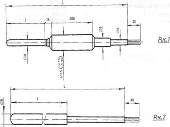 Рис.1. Габаритный чертеж термоэлектрического преобразователя ТХА-1449